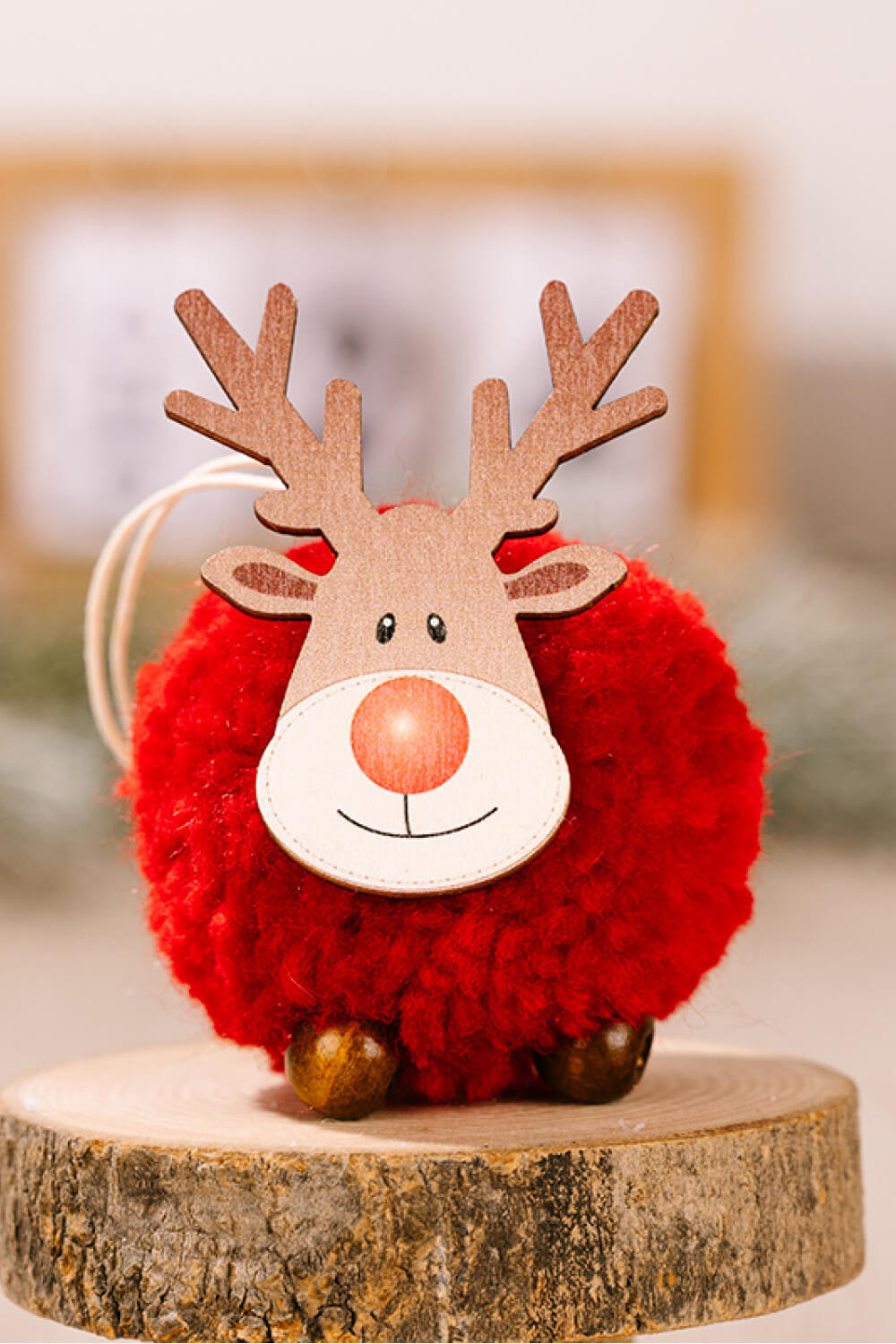 4-Pack Christmas Sherpa Reindeer Hanging Widgets